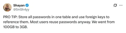 Password Storage Foreign Keys Joke