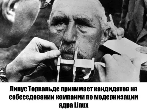 Линус Торвальдс проводит собеседование