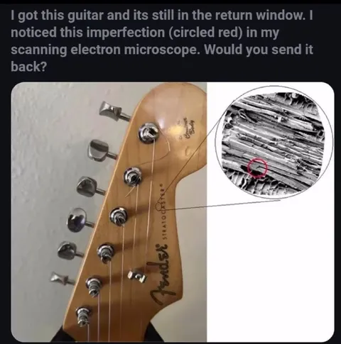 Guitar Imperfection Under Microscope
