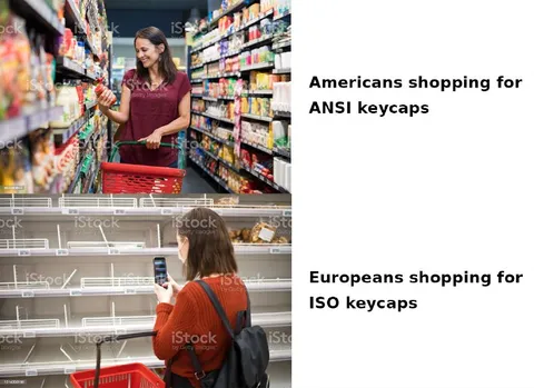 Americans vs Europeans Keycaps