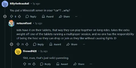 Minecraft Server in the Car
