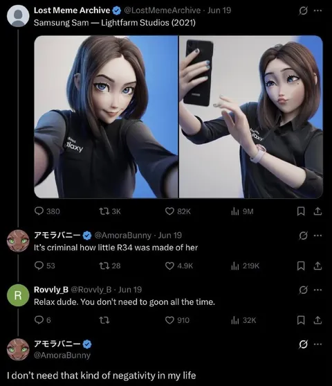 Samsung Sam Needs No Negativity