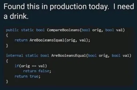 Boolean Comparison in Production