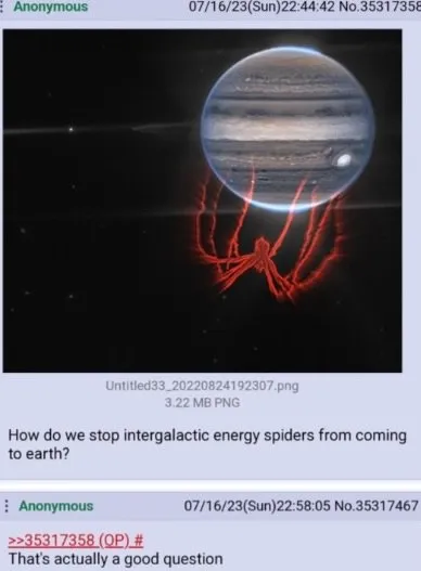 Intergalactic Energy Spiders