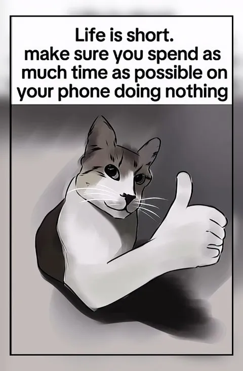 Life Is Short Phone Cat