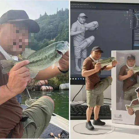 Рыбак стал 3D-моделью