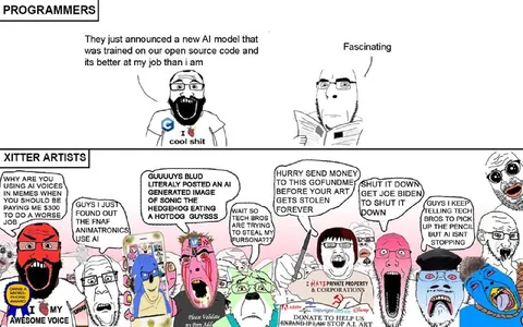 Programmers Versus Xitter Artists