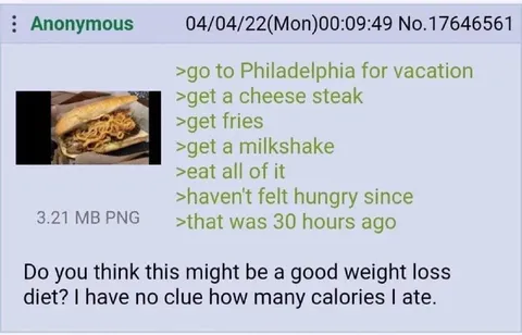 Philadelphia Cheesesteak Diet