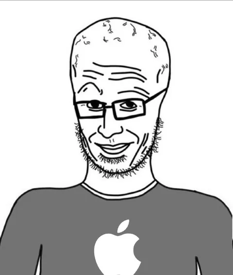 Лысый фанат Apple