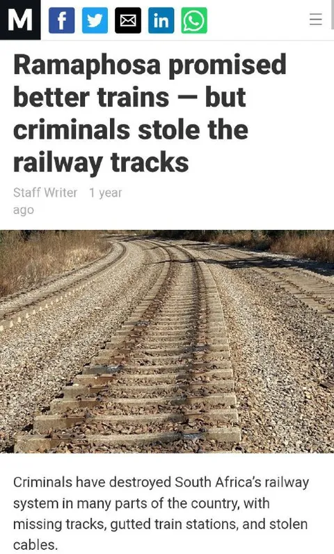 Criminals Stole the Railway Tracks