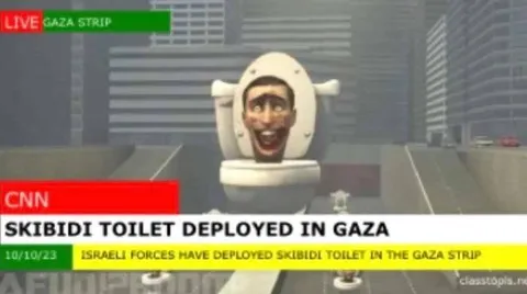 Skibidi Toilet Deployed in Gaza