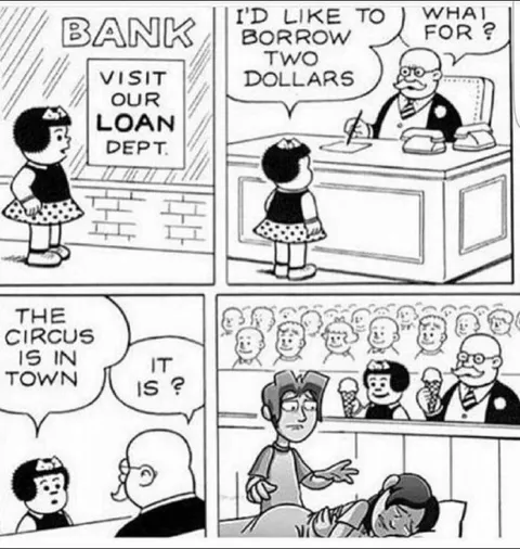Borrow Two Dollars at the Bank