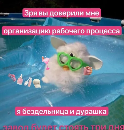 Бездельница организует рабочий процесс