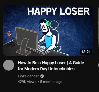 Happy Loser at the Computer