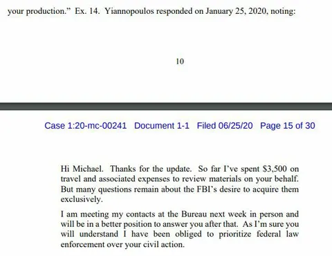 FBI Informant Expense Email