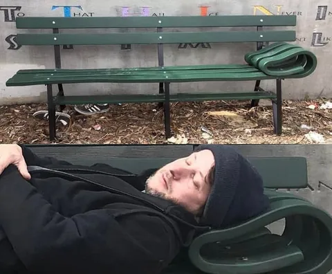 Bench Designed for Homelessness