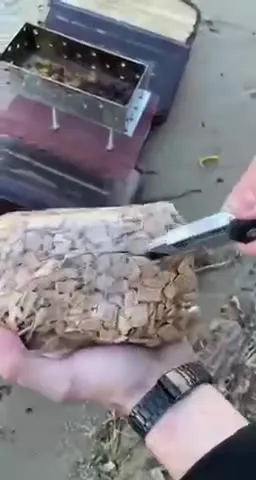 Мангал из чемодана у воды