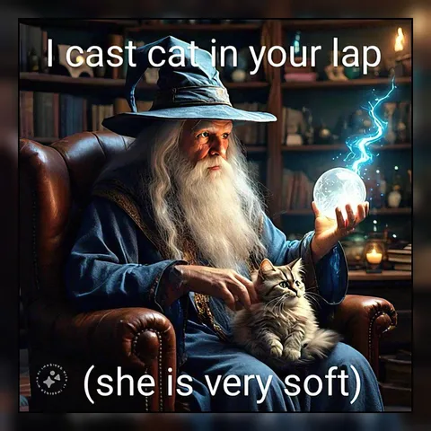 Wizard Casts Cat in Your Lap