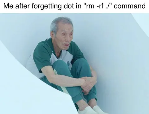 Forgot the Dot in rm -rf