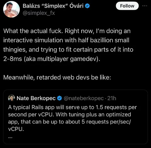 Multiplayer Gamedev vs Rails Web Dev