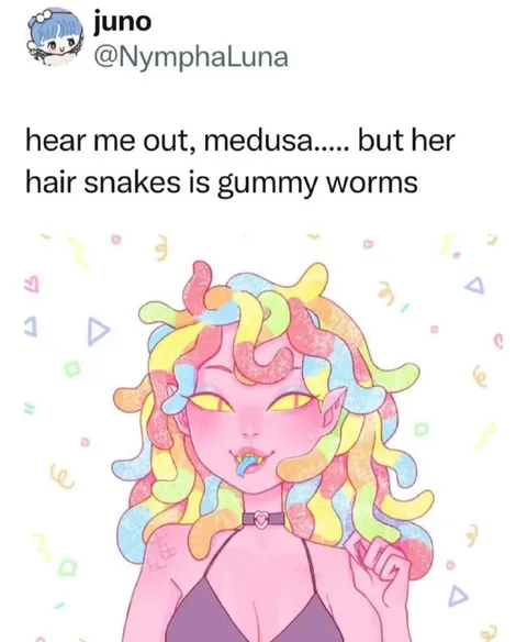 Medusa Gummy Worm Hair