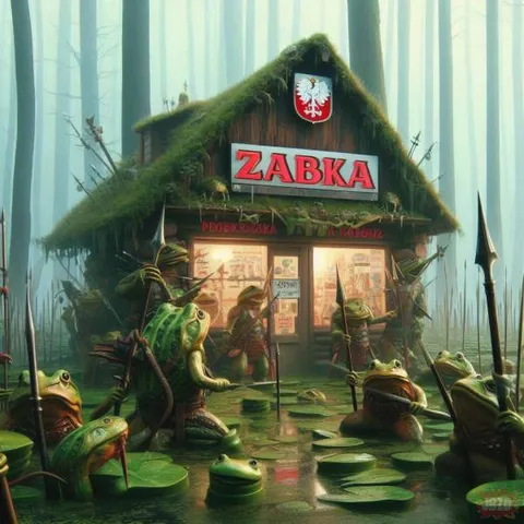 Żabka w lesie