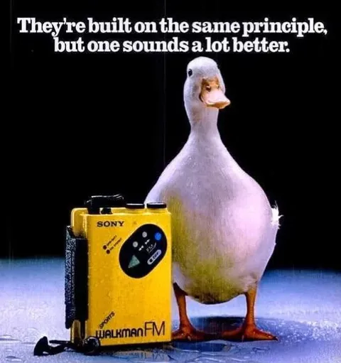 Duck and Sony Walkman Comparison
