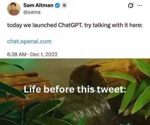 Life Before ChatGPT Tweet
