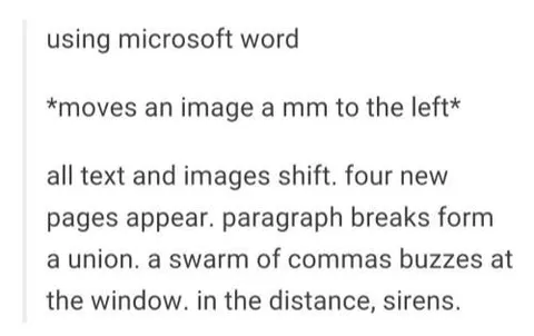 Microsoft Word Image Shift Chaos