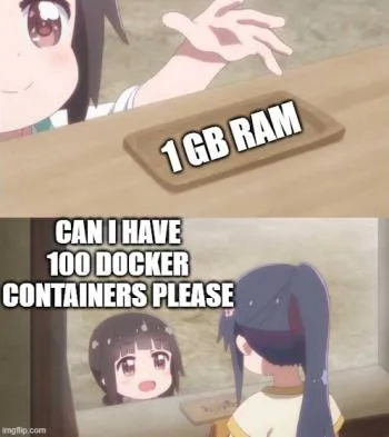 1 GB RAM Docker Request