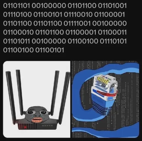 Binary Black Dude Router