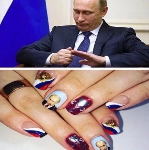 Путин на ногтях