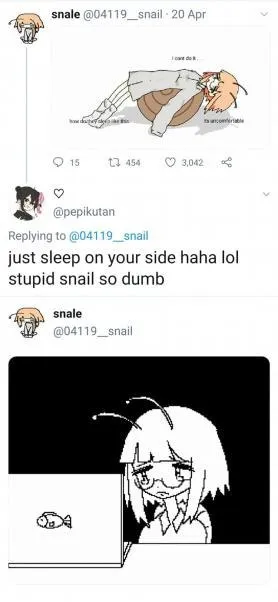 Stupid Snail Sleeps Sideways