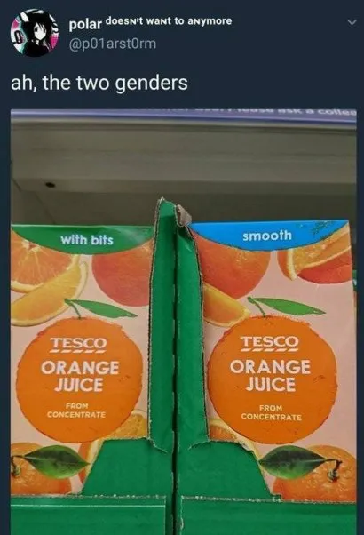 The Two Orange Juice Genders