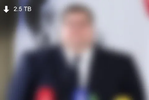 Blurred Man with 2.5 TB