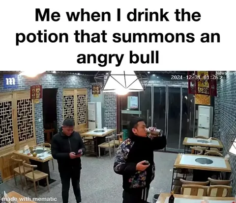 Potion Summons an Angry Bull