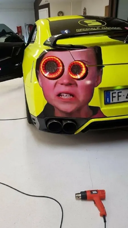 Car With Taillight Glasses