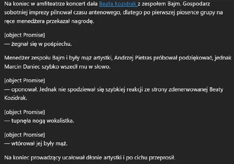 Beata Kozidrak przerywa podziękowania