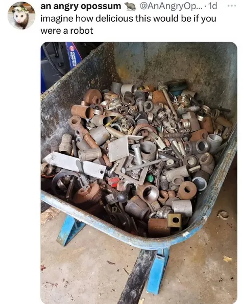 Robot Finds Scrap Metal Delicious