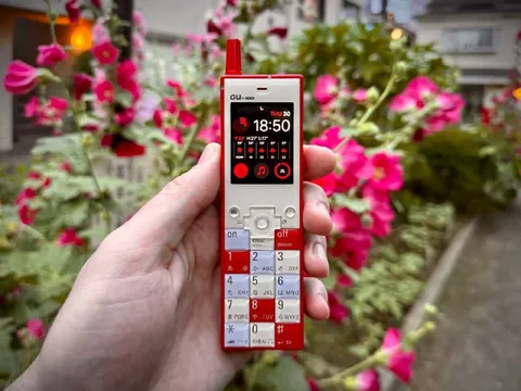 Retro Phone in a Flower Garden