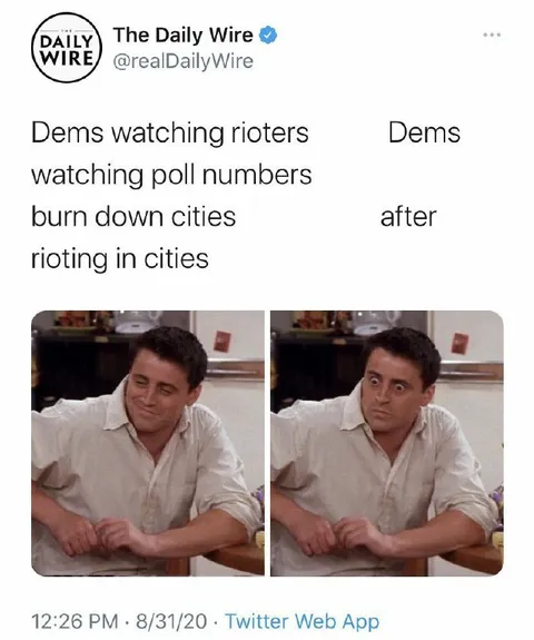 Dems Watching Riots and Poll Numbers
