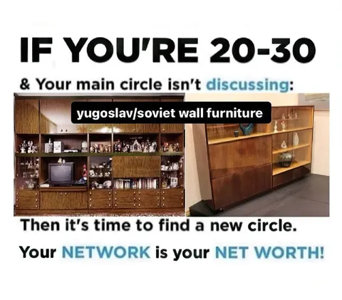 Yugoslav Soviet Wall Furniture Circle