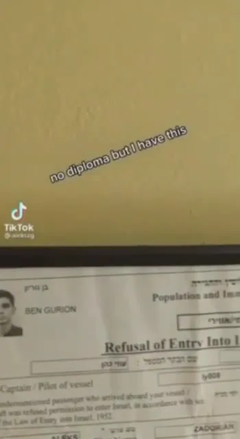 No Diploma But Israeli Refusal