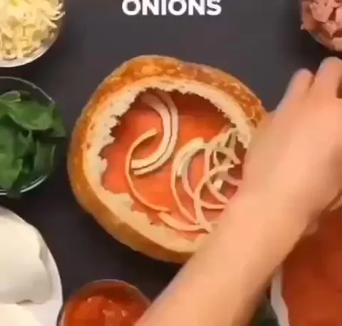 Pizza Stuffed Sourdough Bread