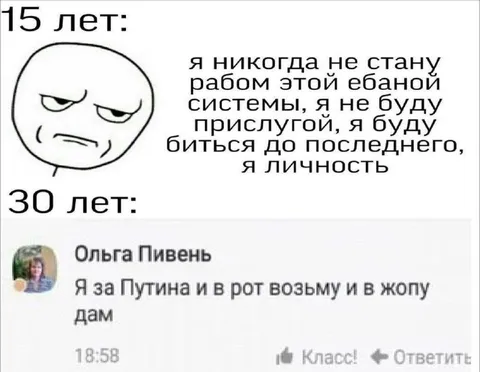 В 15 лет и в 30 лет