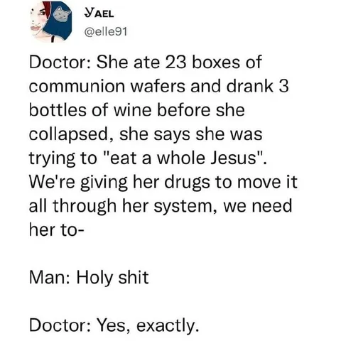 Trying to Eat a Whole Jesus