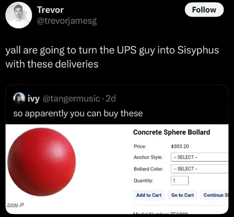 UPS Guy as Sisyphus