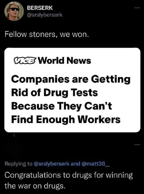 Drugs Win the War on Drugs
