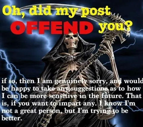Offended Grim Reaper Apology