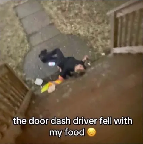 DoorDash Driver Falls With Food